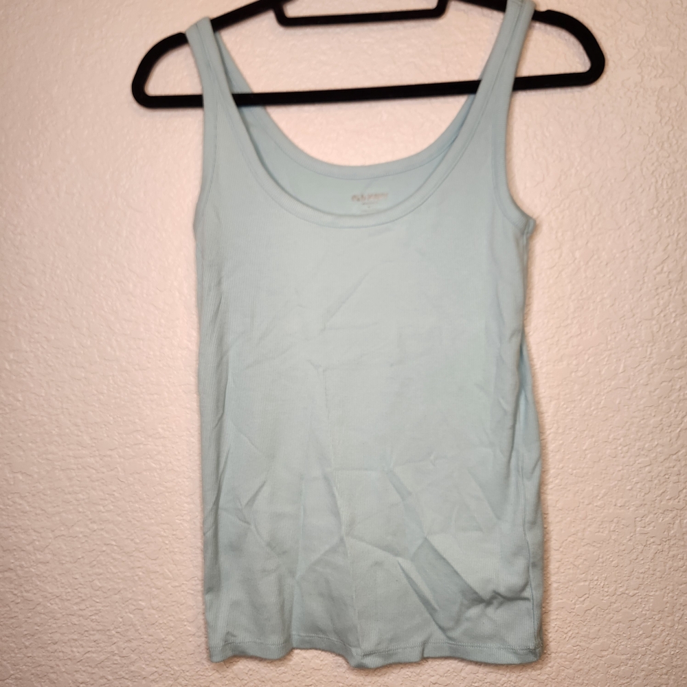 Old Navy First-Layer Slim-Fit Rib-Knit Tank Top for Women Light Blue m - Picture 3 of 11